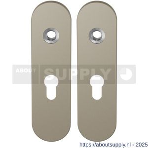 GPF Bouwbeslag Anastasius 1110.A4 PC55 kortschild afgerond enkelverend 169x46x8,5 mm PC55 Champagne blend - S21012478 - afbeelding 1