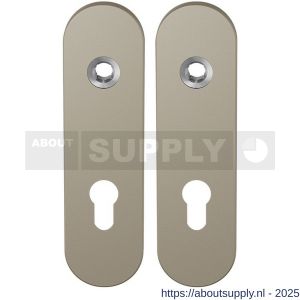 GPF Bouwbeslag Anastasius 1110.A4 PC72 kortschild afgerond enkelverend 169x46x8,5 mm PC72 Champagne blend - S21012479 - afbeelding 1