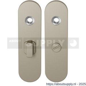 GPF Bouwbeslag Anastasius 1110.A4 WC55/8 groot kortschild afgerond enkelverend 169x46x8,5 mm WC55/8 grote knop Champagne blend - S21012488 - afbeelding 1