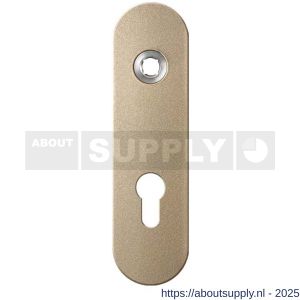 GPF Bouwbeslag Anastasius 1110.A4L PC72 deurkruk gatdeel linkswijzend kortschild afgerond 169x46x8,5 mm PC72 Champagne blend - S21012483 - afbeelding 1