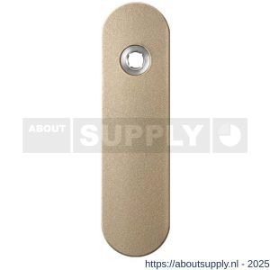 GPF Bouwbeslag Anastasius 1110.A4R blind deurkruk gatdeel rechtswijzend kortschild afgerond 169x46x8,5 mm blind Champagne blend - S21012484 - afbeelding 1