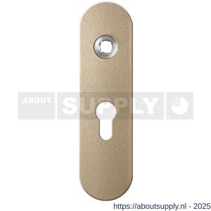 GPF Bouwbeslag Anastasius 1110.A4R PC55 deurkruk gatdeel rechtswijzend kortschild afgerond 169x46x8,5 mm PC55 Champagne blend - S21012486 - afbeelding 1