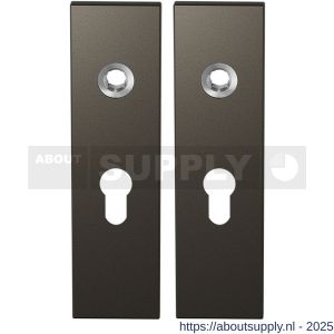 GPF Bouwbeslag Anastasius 1115.A1 PC55 kortschild rechthoekig enkelverend 169x46x8,5 mm PC55 Dark blend - S21012494 - afbeelding 1