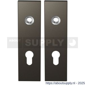 GPF Bouwbeslag Anastasius 1115.A1 PC72 kortschild rechthoekig enkelverend 169x46x8,5 mm PC72 Dark blend - S21012495 - afbeelding 1