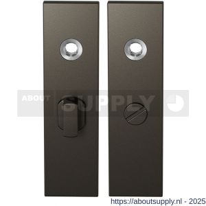 GPF Bouwbeslag Anastasius 1115.A1 WC55/8 groot kortschild rechthoekig enkelverend 169x46x8,5 mm WC55/8 grote knop Dark blend - S21012504 - afbeelding 1