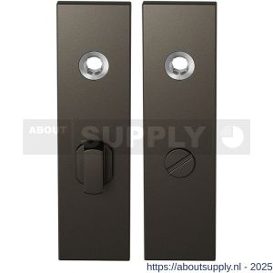 GPF Bouwbeslag Anastasius 1115.A1 WC63/8 groot kortschild rechthoekig enkelverend 169x46x8,5 mm WC63/8 grote knop Dark blend - S21012506 - afbeelding 1