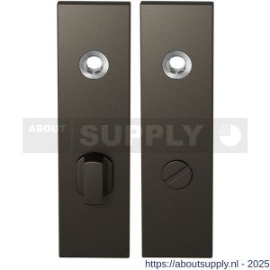 GPF Bouwbeslag Anastasius 1115.A1 WC72/8 groot kortschild rechthoekig enkelverend 169x46x8,5 mm WC72/8 grote knop Dark blend - S21012507 - afbeelding 1