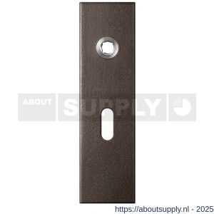 GPF Bouwbeslag Anastasius 1115.A1L BB56 deurkruk gatdeel linkswijzend kortschild rechthoekig 169x46x8,5 mm BB56 Dark blend - S21012497 - afbeelding 1