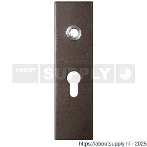 GPF Bouwbeslag Anastasius 1115.A1L PC55 deurkruk gatdeel linkswijzend kortschild rechthoekig 169x46x8,5 mm PC55 Dark blend - S21012498 - afbeelding 1