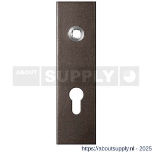 GPF Bouwbeslag Anastasius 1115.A1R PC72 deurkruk gatdeel rechtswijzend kortschild rechthoekig 169x46x8,5 mm PC72 Dark blend - S21012503 - afbeelding 1
