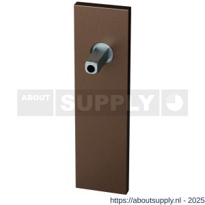 GPF Bouwbeslag Anastasius 1115.A2.432 PC55 kortschild rechthoekig 170x46x8 mm PC55 met vastgelaste knopvastzetter Bronze blend - S21016876 - afbeelding 1