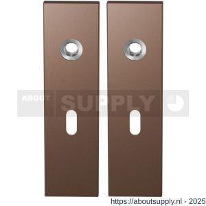 GPF Bouwbeslag Anastasius 1115.A2 BB56 kortschild rechthoekig enkelverend 169x46x8,5 mm BB56 Bronze blend - S21012509 - afbeelding 1