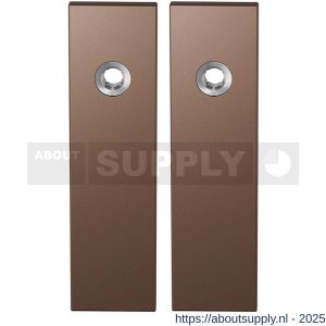 GPF Bouwbeslag Anastasius 1115.A2 blind kortschild rechthoekig enkelverend 169x46x8,5 mm blind Bronze blend - S21012508 - afbeelding 1