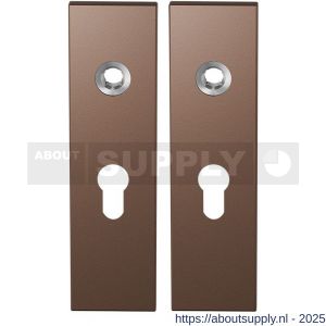 GPF Bouwbeslag Anastasius 1115.A2 PC55 kortschild rechthoekig enkelverend 169x46x8,5 mm PC55 Bronze blend - S21012510 - afbeelding 1