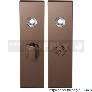 GPF Bouwbeslag Anastasius 1115.A2 WC55/8 groot kortschild rechthoekig enkelverend 169x46x8,5 mm WC55/8 grote knop Bronze blend - S21012520 - afbeelding 1