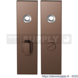 GPF Bouwbeslag Anastasius 1115.A2 WC63/8 groot kortschild rechthoekig enkelverend 169x46x8,5 mm WC63/8 grote knop Bronze blend - S21012522 - afbeelding 1