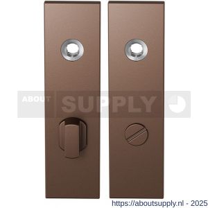GPF Bouwbeslag Anastasius 1115.A2 WC72/8 groot kortschild rechthoekig enkelverend 169x46x8,5 mm WC72/8 grote knop Bronze blend - S21012523 - afbeelding 1