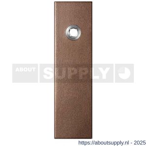 GPF Bouwbeslag Anastasius 1115.A2L blind deurkruk gatdeel linkswijzend kortschild rechthoekig 169x46x8,5 mm blind Bronze blend - S21012512 - afbeelding 1