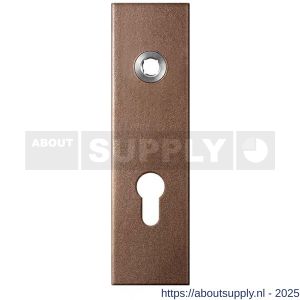 GPF Bouwbeslag Anastasius 1115.A2L PC72 deurkruk gatdeel linkswijzend kortschild rechthoekig 169x46x8,5 mm PC72 Bronze blend - S21012515 - afbeelding 1
