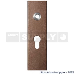 GPF Bouwbeslag Anastasius 1115.A2R PC55 deurkruk gatdeel rechtswijzend kortschild rechthoekig 169x46x8,5 mm PC55 Bronze blend - S21012518 - afbeelding 1