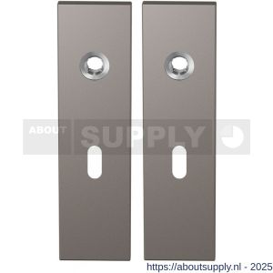 GPF Bouwbeslag Anastasius 1115.A3 BB56 kortschild rechthoekig enkelverend 169x46x8,5 mm BB56 Mocca blend - S21012525 - afbeelding 1