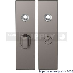 GPF Bouwbeslag Anastasius 1115.A3 WC55/8 groot kortschild rechthoekig enkelverend 169x46x8,5 mm WC55/8 grote knop Mocca blend - S21012536 - afbeelding 1