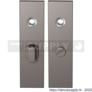 GPF Bouwbeslag Anastasius 1115.A3 WC57/5 groot kortschild rechthoekig enkelverend 169x46x8,5 mm WC57/5 grote knop Mocca blend - S21012537 - afbeelding 1