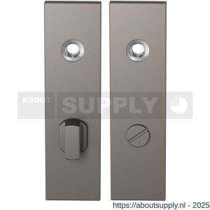 GPF Bouwbeslag Anastasius 1115.A3 WC72/8 groot kortschild rechthoekig enkelverend 169x46x8,5 mm WC72/8 grote knop Mocca blend - S21012539 - afbeelding 1