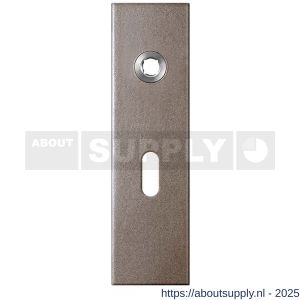 GPF Bouwbeslag Anastasius 1115.A3R BB56 deurkruk gatdeel rechtswijzend kortschild rechthoekig 169x46x8,5 mm BB56 Mocca blend - S21012533 - afbeelding 1