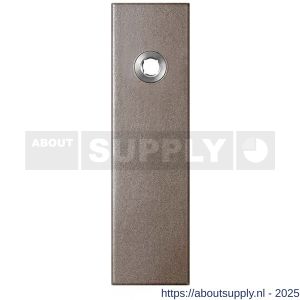 GPF Bouwbeslag Anastasius 1115.A3R blind deurkruk gatdeel rechtswijzend kortschild rechthoekig 169x46x8,5 mm blind Mocca blend - S21012532 - afbeelding 1