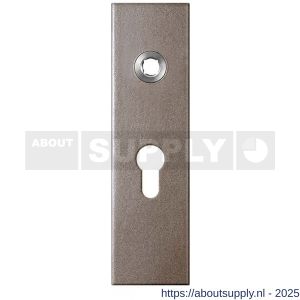GPF Bouwbeslag Anastasius 1115.A3R PC55 deurkruk gatdeel rechtswijzend kortschild rechthoekig 169x46x8,5 mm PC55 Mocca blend - S21012534 - afbeelding 1