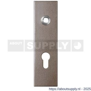 GPF Bouwbeslag Anastasius 1115.A3R PC72 deurkruk gatdeel rechtswijzend kortschild rechthoekig 169x46x8,5 mm PC72 Mocca blend - S21012535 - afbeelding 1