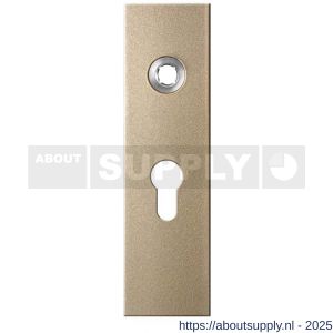 GPF Bouwbeslag Anastasius 1115.A4R PC55 deurkruk gatdeel rechtswijzend kortschild rechthoekig 169x46x8,5 mm PC55 Champagne blend - S21012550 - afbeelding 1
