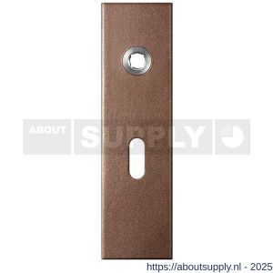 GPF Bouwbeslag Anastasius 1115.A2R BB56 deurkruk gatdeel rechtswijzend kortschild rechthoekig 169x46x8,5 mm BB56 Bronze blend - S21012517 - afbeelding 1