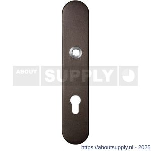 GPF Bouwbeslag Anastasius 1120.A1L PC72 deurkruk gatdeel linkswijzend langschild afgerond 218x40x8,5 mm PC72 Dark blend - S21011109 - afbeelding 1