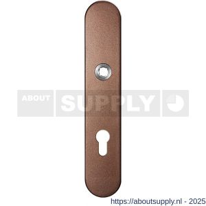 GPF Bouwbeslag Anastasius 1120.A2L PC72 deurkruk gatdeel linkswijzend langschild afgerond 218x40x8,5 mm PC72 Bronze blend - S21011124 - afbeelding 1