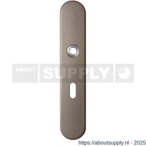 GPF Bouwbeslag Anastasius 1120.A3L BB56 deurkruk gatdeel linkswijzend langschild afgerond 218x40x8,5 mm BB56 Mocca blend - S21011152 - afbeelding 1