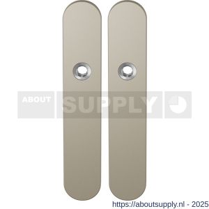 GPF Bouwbeslag Anastasius 1120.A4 blind langschild afgerond enkelverend 218x40x8,5 mm blind Champagne blend - S21011192 - afbeelding 1