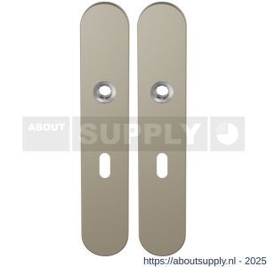 GPF Bouwbeslag Anastasius 1120.A4 BB56 langschild afgerond enkelverend 218x40x8,5 mm BB56 Champagne blend - S21011193 - afbeelding 1