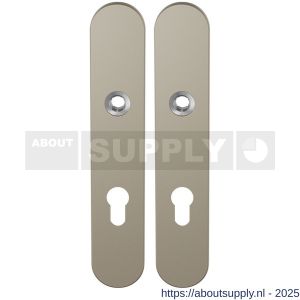 GPF Bouwbeslag Anastasius 1120.A4 PC72 langschild afgerond enkelverend 218x40x8,5 mm PC72 Champagne blend - S21011195 - afbeelding 1
