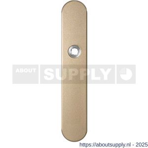 GPF Bouwbeslag Anastasius 1120.A4L blind deurkruk gatdeel linkswijzend langschild afgerond 218x40x8,5 mm blind Champagne blend - S21011196 - afbeelding 1