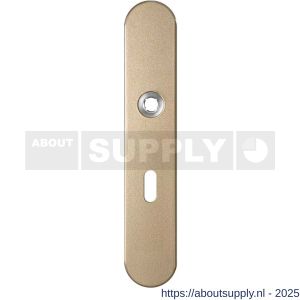 GPF Bouwbeslag Anastasius 1120.A4L BB56 deurkruk gatdeel linkswijzend langschild afgerond 218x40x8,5 mm BB56 Champagne blend - S21011197 - afbeelding 1