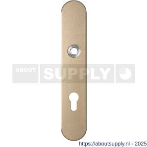 GPF Bouwbeslag Anastasius 1120.A4R PC72 deurkruk gatdeel rechtswijzend langschild afgerond 218x40x8,5 mm PC72 Champagne blend - S21011203 - afbeelding 1