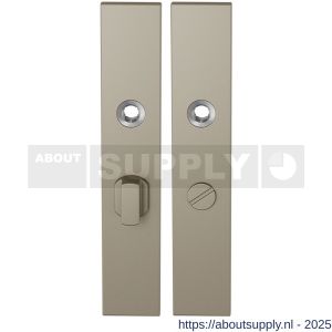 GPF Bouwbeslag Anastasius 1125.A4 WC57/5 groot langschild rechthoekig enkelverend 218x40x8,5 mm WC57/5 grote knop Champagne blend - S21013116 - afbeelding 1