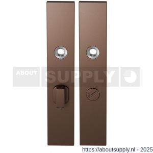 GPF Bouwbeslag Anastasius 1125.A2 WC63/8 groot langschild rechthoekig 218x40x8,5 mm WC63/8 grote knop Bronze blend - S21011145 - afbeelding 1