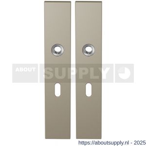 GPF Bouwbeslag Anastasius 1125.A4 BB56 langschild rechthoekig enkelverend 218x40x8,5 mm BB56 Champagne blend - S21011208 - afbeelding 1