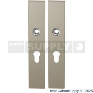 GPF Bouwbeslag Anastasius 1125.A4 PC55 langschild rechthoekig enkelverend 218x40x8,5 mm PC55 Champagne blend - S21011209 - afbeelding 1