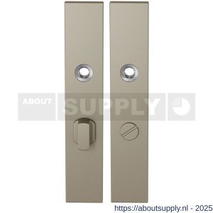 GPF Bouwbeslag Anastasius 1125.A4 WC63/8 groot langschild rechthoekig 218x40x8,5 mm WC63/8 grote knop Champagne blend - S21011220 - afbeelding 1