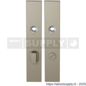 GPF Bouwbeslag Anastasius 1125.A4 WC72/8 groot langschild rechthoekig enkelverend 218x40x8,5 mm WC72/8 grote knop Champagne blend - S21011221 - afbeelding 1