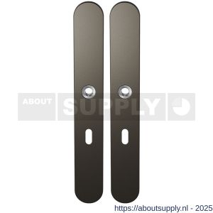 GPF Bouwbeslag Anastasius 1170.A1 BB56 langschild afgerond enkelverend 282x40x8,5 mm BB56 Dark blend - S21012557 - afbeelding 1